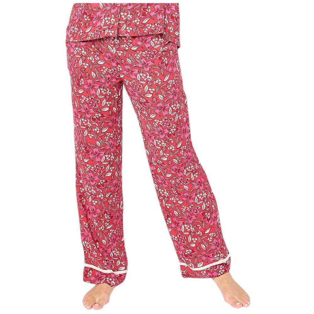 Sunday Brunch Women's Chally Notch Collar Pajama Pants Floral Vines - Regular